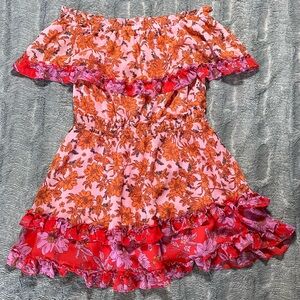 Jessica Simpson Amelia Ruffle Off-The-Shoulder Mini Dress